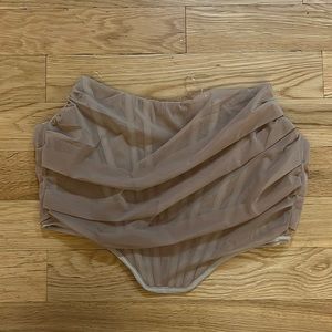 Strapless, crop corset top